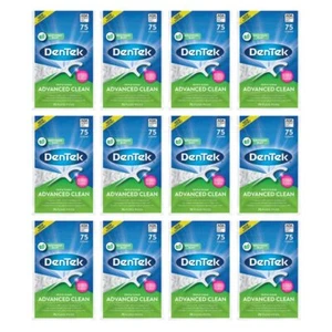 DenTek Triple Advanced Clean Mouthwash Blast Floss Picks, 75 Count, (Pack of 12) - Picture 1 of 9