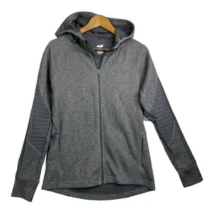 Avia Womens Medium (8-10) Heather Gray Hooded Performance Jacket Hooded - Picture 1 of 9