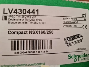 DECLENCHEUR NSX160 TM125D  4P 3D  125A SCHNEIDER  LV430441  TRIP UNIT - Picture 1 of 1