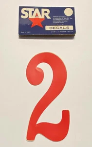 NOS BMX Motocross number plate number 2 Red vintage oldschool Star brand - Foto 1 di 1