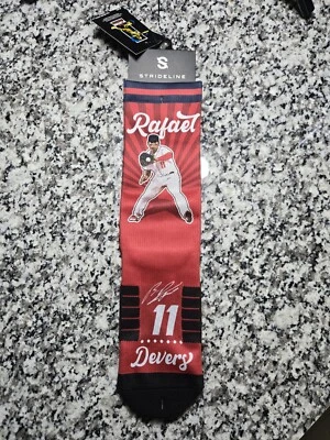 Rafael Devers Boston Red Sox MLBPA Men's Strideline Crew Socks: M/L 8-12 - Image 1 of 4