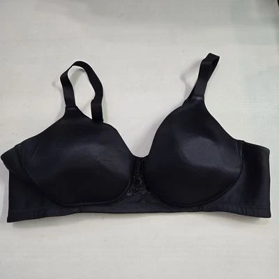 Vanity Fair Women Bra 42C Black T Shirt Wireless Lace Strap READ - Image 1 of 4