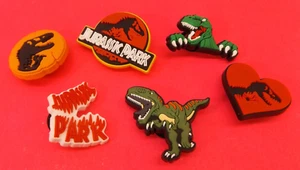 Crocs Jibbitz Charms Jurassic Park 6 Pack Dinosaurs - Picture 1 of 1
