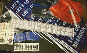 Kit Lets Go Brandon FJB con bandiere e adesivi cappello invernale ed estivo, 53 pezzi totali - Foto 1 di 9