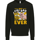 Best Cat Dad Ever Funny Fathers Day Mens Sweatshirt Jumper