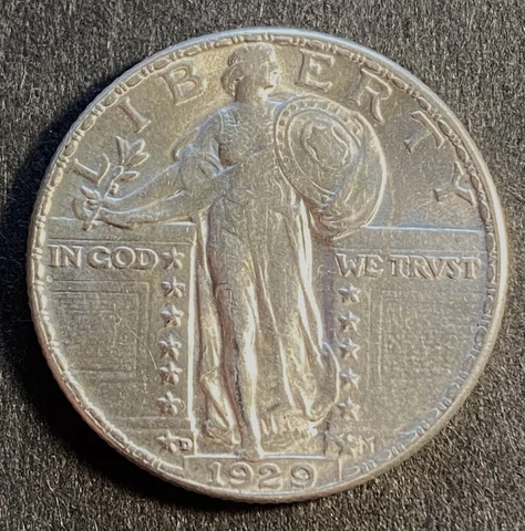 VERY NICE UNC 1929-D STANDING LIBERTY SILVER QUARTER    FREE U S SHIPPING Cover