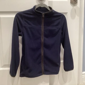 Boys Blue Oshkosh Lightweight Fleece Track Jacket Blue Zip Up10/12 - Picture 1 of 3