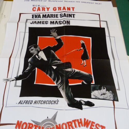 NORTH BY NORTHWEST Movie Poster, Alfred Hitchcock Gary Grant Size 83x59cm