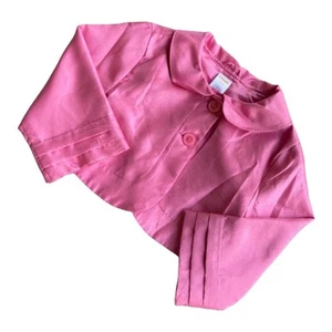 Gymboree Girls Jacket Size Small 5 6 Spring Celebration Duppioni Crop Pink NEW - Picture 1 of 4