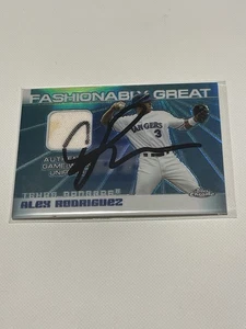 Alex Rodriguez Signed Card Topps Chrome Fashionably Great Jersey JSA COA IP a - Picture 1 of 3