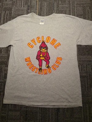 Camiseta gris grande manga corta Iowa State Cyclones Wrestling Club para hombre ISU CY Foto 1 de 4