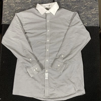 GEOFFREY BEENE MENS SHIRT button up 16 1/2 32 33 WRINKLE FREE pin stripes preppy - Image 1 of 4