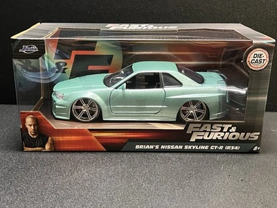 Jada 1/24 Fast & Furious Brian’s Nissan Skyline GT-R (BNR34) - Image 1 of 4