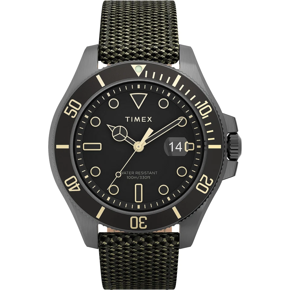 Timex Green Mens Analogue Watch Harborside Coast TW2U81900
