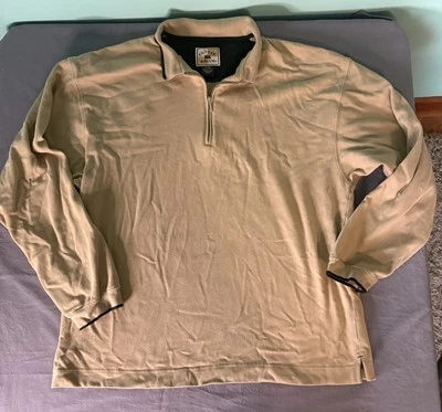 Suéter Cutter & Buck 1/4 Cremallera Adulto XL Azul Tostado Polo Sudadera Para Hombres Foto 1 de 4