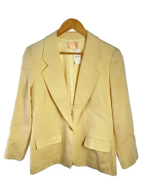 PENDLETON 70s 1B Tailored Jacket Wool Cream Solid - Image 1 of 4