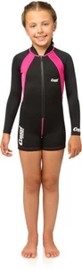 Cressi 1.5mm Neoprene One-piece Long Sleeves Kids Swimsuit Shorty - Picture 1 of 10
