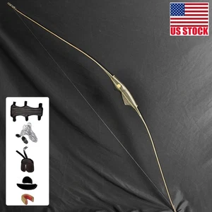 30-55lbs Traditional Recurve Bow Set 62" Wooden Hunting Bow for Youth Adult - Picture 1 of 11