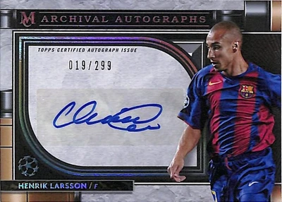 2021 TOPPS MUSEUM COLLECTION UEFA CHAMPIONS LEAGUE #AA-HL HENRIK LARSSON  - Image 1 of 2