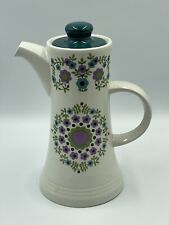 Royal Tudor Ware Barker Bros Ceramic Green Coffee Pot 25cm Vintage Floral Design