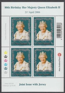 NEW ZEALAND MINT 2006 QEII 80TH BIRTHDAY SHEETLET PRUSSIAN BLUE (ID:NZSH2066P) - Picture 1 of 1