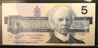 1986 Bank Of Canada Five Dollar*Nice Unc Note* Free Shipping 0702