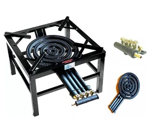 SCHWERLAST 20,8KW 4 SCHLÜSSEL EINZELNER GUSSEISEN LPG GAS SIEDELRING BRENNER CATERING UK - Bild 1 von 6