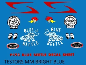REPRODUCTION DECALS ONLY: Monogram 1929 Blue Beetle Ford PU [=BLUE BANDITO]