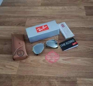 Ray-Ban Aviator Mirror RB3025 58 14 135 Occhiali da Sole - Argento - Foto 1 di 6