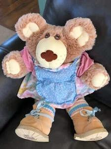 Vintage Furskins Teddybär Mädchen Xavier 1983 84 Appalachen Kunstwerke SAUBER - Bild 1 von 4