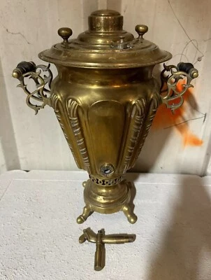 ANTIGA URNA DE CHÁ ANTIGA RUSSA IMPERIAL SOVIÉTICA TULA BRONZE BATASHEV SAMOVAR - Imagem 1 de 4