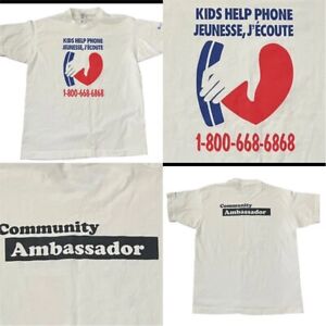 T-shirt vintage enfants, j'écoute téléphone années 90 téléphone counseling dépression logo XL T-Shirt