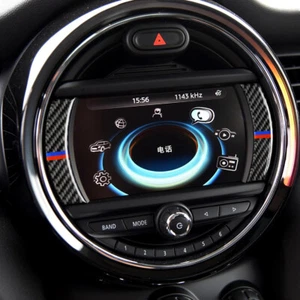Fit For Mini Cooper F54 F55 F56 F60 Carbon Fiber GPS Navigation Sticker Trim - Picture 1 of 9