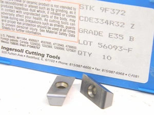 Nuovo eccedenza 10 pezzi. Ingersoll CDE 334R32 grado: inserti in carburo E35B STK 9F372 - Foto 1 di 1