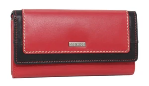 Starhide RFID-blockierende Geldbörse aus echtem weichem Leder Damen Geschenk rot schwarz 5560 - Bild 1 von 9