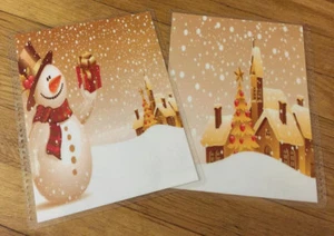 Gold Snowman Christmas Holiday Front/Back Cover Set 4 use w Erin Condren Planner - Picture 1 of 3