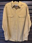 Territory Ahead Mens Xlt Button Up Shirt Mustard Long Sleeve Red Pearl Snap