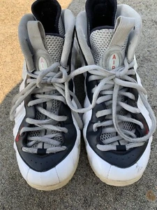 Nike Air Foamposite Pro Chrome White Black Varsity Red Size 10 Men's 2019 - Foto 1 di 16
