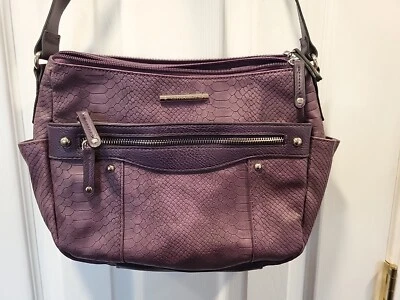 Jaclyn Smith Purple Purse Great Condition Lots Of Pockets - Image 1 of 4