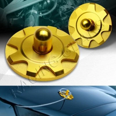 KIT ASPECTO CAPÓ DEPORTIVO CARRERAS SEGURIDAD ALUMINIO DORADO PASADORES CAPÓ CIERRE Foto 1 de 4