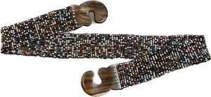 Vintage Hand Beaded Belt 45 Inches Long Hippie Boho Native American Indian - Picture 1 of 4