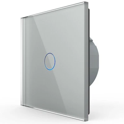 Livolo Glas Touch Taster Lichtschalter Türklingel Impulsschalter Grau - Bild 1 von 4