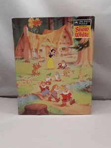 NOS Vintage NEW SEALED Disney's Snow White Seven Dwarfs 200 Piece Puzzle Golden - Picture 1 of 8