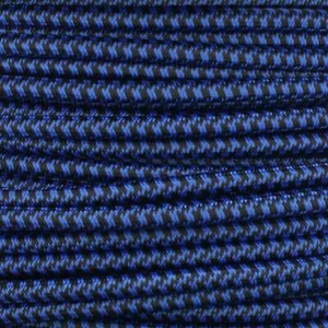 NEW 100' Spool ~ 18/3 SVT BLACK/BLUE Nylon Cloth Pendant & Table Lamp Wire Cord - Picture 1 of 3
