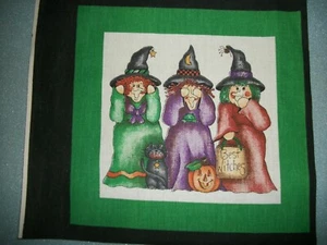 Dianna Marcum Halloween~~Colorful Witches Panel~~Marcus~~ 8" X 8" A12 - Picture 1 of 1