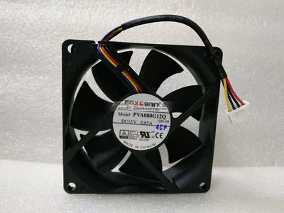 For FOXCONN PVA080G12Q 8025 DC 12V 0.65A cooling fan 80x80x25mm 4-Pin - Image 1 of 3