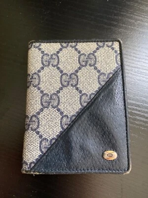 Cartera plegable de cuero Gucci usada vintage de los años 80 | Colección de accesorios Gucci Foto 1 de 4