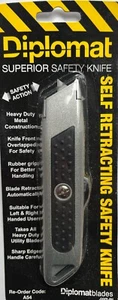 Diplomat A54 Retractable Heavy Duty Safety Knife with Rubber Grip - Bild 1 von 1