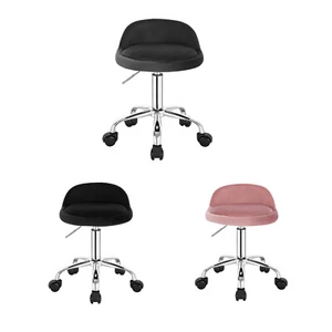 EUGAD Bürohocker mit Rollen Drehhocker Arbeitshocker Sitzhöhe verstellbar Samt - Bild 1 von 15