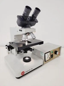 Microscopio Leitz Wetzlar Dialux 20 con 3 objetivos Phaco, Plan, NPL Lab - Imagen 1 de 24